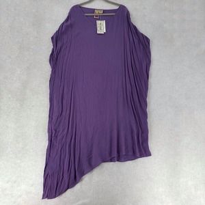 New Original Anthony Purple Tunic Poncho Shirt Top Blouse‎ 2XL Purple Laganlook